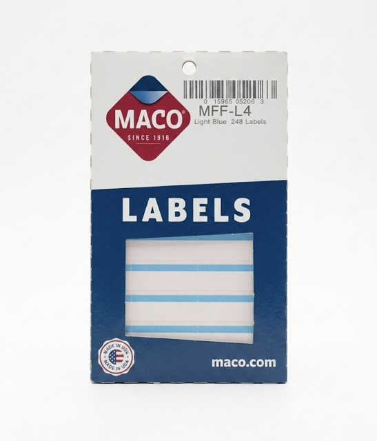 VIÑETA P/FOLDER  AZUL 248 LAVELS MACO