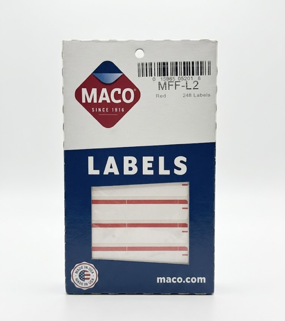 VIÑETA P/FOLDER  ROJO 248 LAVELS MACO